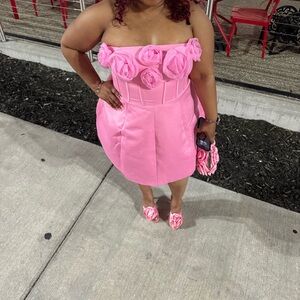 Fashion Nova Pink Strapless Dress